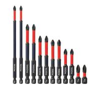 Jeu de forets magnétiques antidérapants 3/6/12 pièces, acier S2, embouts à tête transversale et à percussion, adaptés aux pilotes électriques et manuels(12 Pcs)