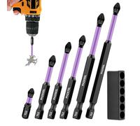 Jeu de forets magnétiques élevés | 6 anti-dérapant embout électrique - résistant aux chocs Kit d'embout durable pour le travail du bois Travail des métaux Entretien automobile Toiture