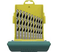 Heller 28708 1 Jeu de forets pour le bois 10 pièces 3 mm, 4 mm, 5 mm, 6 mm, 7 mm, 8 mm, 9 mm, 10 mm, 11 mm, 12 mm tige cylindrique 1 set
