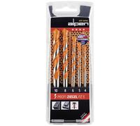 Jeu de forets spécial tuiles 5 pièces tige cylindrique Alpen 200705100 1 set