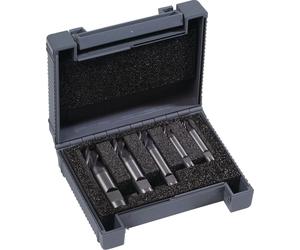Jeu de fraises à queue, norme d'usine 4/6/8/10/12 mm, 4 dents en carbure monobloc TiAlN, 5 pièces, coffret en plastique