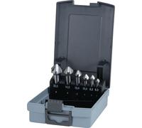 Jeu de fraises coniques à lamer Ruko DIN335-C 90 degrés Diamètre 6,3-20,5mm HSS 6 pces Cassette plastique - 102152RO