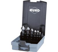 Jeu de fraises coniques à lamer Ruko DIN335-C 90 degrés Diamètre 6,3-20,5mm HSS-Co 6pcs Cassette plastique - 102152ERO