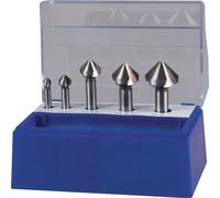 Jeu de fraises coniques DIN 335C 90 degrés 6,3-25mm HSS 5 pièces boîte plastique TECWERK