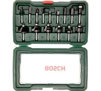 Jeu de fraises-HM Bosch 15 pièces Diamètre : tige 1/4 - 2607019468