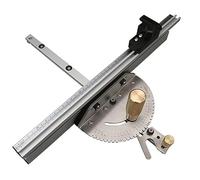 Jeu de guide à onglets pour scie de table - barre en T de 450 mm, butée pliante réglable, butée d'angle - Accessoires de sciage essentiels pour scie de table, défonceuse, fraiseuse