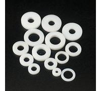 Jeu de joints de rondelle plate en PTFE, OD 8-18mm ID 3-10mm d'épaisseur 2-4mm 50 pièces(18x8x2mm)