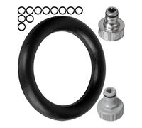 Jeu de joints toriques de rechange, 12 pièces, pour systèmes d'emboîtement G 1/2" pouce jardin, compatible avec les raccords de robinet Gardena 21 mm, 18240-20, 18220-20, 15273, en silicone