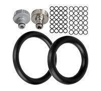 Jeu de joints toriques de rechange, 50 pièces, pour systèmes enfichables de jardin G 1/2" et 3/4", compatibles avec les raccords de robinet Gardena 21 et 26,5 mm, Ø 16 x 11 et 22,3 x 17 mm