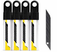 Jeu de Lames de Cutter, 9 mm, Lot de 120 Cassables Interchangeables en Acier au Carbone Robuste, Travaux Manuels, Papier Peint, Ultra Coupantes pour Couteaux Utilitaires