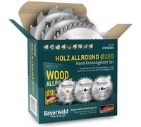 Jeu de lames de scie circulaire - Diamètre 160 mm - Pour bois et plastique - 3 pièces