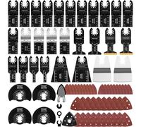 Jeu de lames de scie multifonctionnelles 114tlg pour bois, métal et plastique | Accessoires pour outils oscillants | Compatibilité universelle