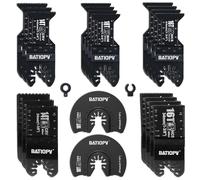 Jeu de lames de scie multifonctionnelles, universel, pour bois, métal et plastique. Compatible avec Makita, Dewalt, Einhell, Fein, Ryobi