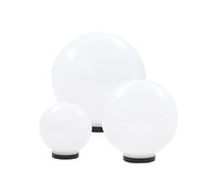 vidaXL Lampes de jardin LED sphériques Ensemble de 3 pièces PMMA 20/30/40 cm