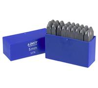 Jeu de lettres à frapper 27 pcs A-Z et & en acier trempé fabriqué en Allemagne 200 kp/mm² hauteur 8 mm Limit STAL8