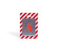 Jeu de lettres pochoirs alphabet aluminium ajouré Uny - Dimensions 100 mm