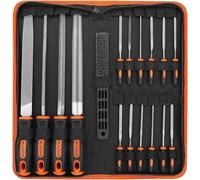 Jeu de limes 18 pcs. métal et bois Sac de rangement Jeu de limes professionnel