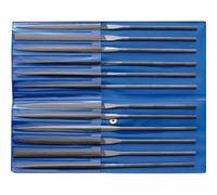 Jeu de limes à aiguille de précision CORRADI®, 12 éléments, dans un étui en plastique, Long. : 200 mm, Taille 0