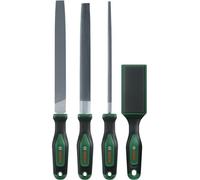 Jeu de limes Bosch 200 mm, 4 pièces, Acier au carbone, Avec brosse