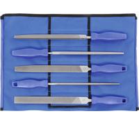 Jeu de limes polyvalentes Dick, 5 pièces, dans une trousse à roulettes. Pas 2, longueur sans tige : 200 mm. 5 pièces