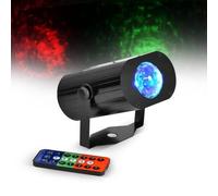 Jeu de lumière à LEDs 9W RGB 3-en-1 effet "WATERWAVE" - Party Sound & Light MINIWAVE