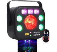Jeu de lumière Ibiza Light FULLMOON - DMX 5-EN-1 AVEC WASH LED RGBW 4-en-1, UV, LAS R+G, STROBO 20 flashes/sec. & ASTRO