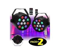 Jeu de lumière pack de 2 projecteurs parled dlx rgb pa dj sono light led fitness sport club bar disco