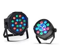 Jeu de lumière-Projecteur PAR LED 18x1W RVB-Projecteur PAR MINI + Dôme ASTRO LED RVB-DMX MONTANA-AYDENE