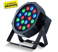 Jeu de lumière - Projecteur PARTY-PAR181 PAR à LED 18x1W RGB - 7 canaux DMX