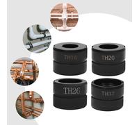 Jeu de mâchoires à presser TH16/20/26/32mm, Kit de pinces tubulaires pour matrices à sertir, Inserts à sertir pour sertir les Tubes en aluminium-plastique noir