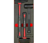 Jeu de marteaux 3 pièces module en mousse pour servante d'atelier MW Tools MWHAM3