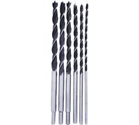 Jeu de mèches à bois de 30 cm de long - Jeu de mèches à bois Mèche à bois Mèche hélicoïdale Mèche à percussion pour perceuse Ø 6-8-10-12-13-14 mm x 30 cm (6 pièces)