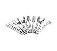 Jeu de mèches de toupie en acier rapide, tige de 1/8 ", fraise Durable, outils de travail du bois pour gravure sur plastique PVC, rainurage, 10 pièces