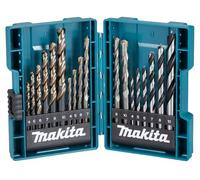 Makita Jeu de forets universels B-49432 – 18 pièces métal, pierre, béton, bois, brique 4–10 mm