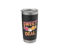 Jeu de mots amusant à bonbons - Sweet Deal - Candy Lover Gobelet isotherme en acier inoxydable double paroi