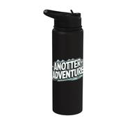 Jeu de mots amusant de randonnée - Anotter Adventure Hiker Otter Stainless Steel Insulated Water Bottle