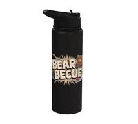 Jeu de mots amusant en forme d'ours - BBQ Grill Party Stainless Steel Insulated Water Bottle