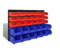 Jeu de Paniers Muraux de Stockage Plastique 30 pcs Rangement Atelier vidaXL