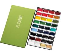 Jeu de peintures aquarelles, 36 couleurs, marque Gansai Tambi, peintures à l'eau