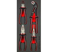 Jeu de pinces 4 pièces module en mousse pour servante d'atelier MW Tools MWPL4