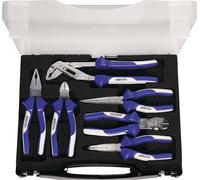 Jeu de pinces, 6 pièces, chromées, coffret en plastique