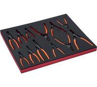 Jeu de pinces à circlips Bahco Fit&Go 3/3 avec insert en mousse - 12 pièces