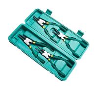 Jeu de pinces à circlips de service avec poignées ergonomiques antidérapantes, comprend un étui de rangement pour une portabilité et une organisation faciles