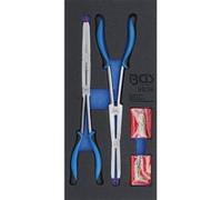 jeu de pinces a circlips double articulation, interchangeables 345 mm - Bgs Technic G