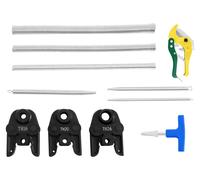 Jeu de pinces à sertir, outil polyvalent pour les travaux de tuyauterie, en acier allié durable, de couleur noire