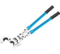 Jeu de pinces à sertir PEX/pince à sertir - CW-1632 - Force de sertissage 6T - Poignée ergonomique - Coupe-tube - Gabarit Go/No-Go - Boîte orange - Bleu foncé
