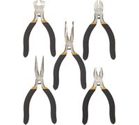 Jeu de pinces de précision - TOPEX - 32D755 - Acier trempé - 5 pièces - Poignées ergonomiques