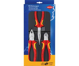 Jeu de pinces de sécurité VDE, 3 pièces, Knipex | 4003773012412