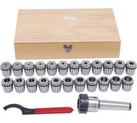 Jeu de pinces de serrage ER40 - Mandrins à pince MK4/MT4 - 23 pièces - 4–26 mm - Filetage M16 - Avec rgent