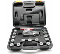 Jeu de pinces de serrage et mandrins ER32 - MK3 M12 - Jeu de 17 pièces - Plage de serrage 3-20 mm - Pinces de serrage à ressort - Pour tour et fraiseuse - Avec coffret de rangement - Noir